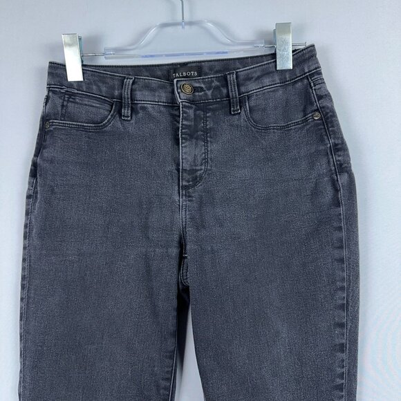 Talbots Jegging Jeans Womens Size 4 Petite Mid Rise Dark Wash Stretch Black - Picture 5 of 14